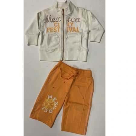 Ostatní DODIPETTO tepláková souprava Mexica/Bílá/Oranžová/Oranžová vel. S DOPRODEJ!