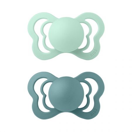 BIBS dudlíky ortodontické ze silikonu COUTURE vel. 2 2ks Nordic Mint/Island Sea