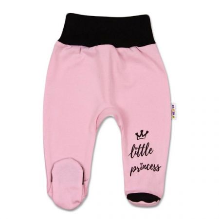 BABY NELLYS bavlněné polodupačky LITTLE PRINCESS Růžová vel. 56
