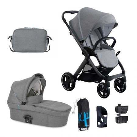 X-LANDER kombinovaný kočárek SET X-PULSE XL 2v1 Azure Grey