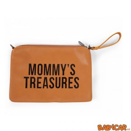 Childhome pouzdro na zip s poutkem Brown