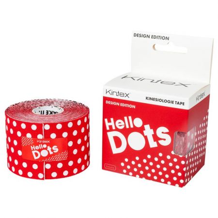 Kintex Design Kineziologický tejp - 5 m x 5 cm Barva: Hello Dots Red