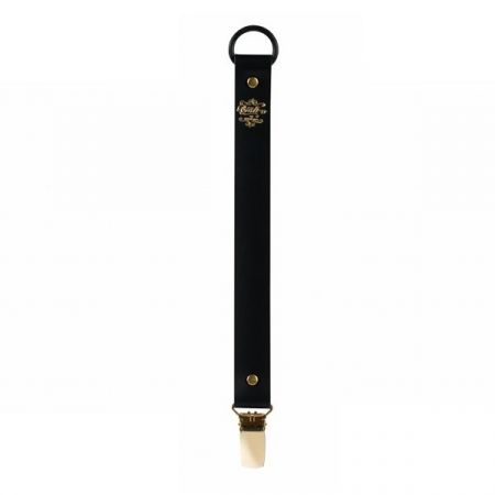 BJÄLLRA klip na dudlík Black Faux Leather DOPRODEJ!