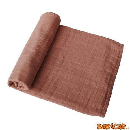 MUSHIE mušelínová zavinovačka z organické bavlny Tawny Birch