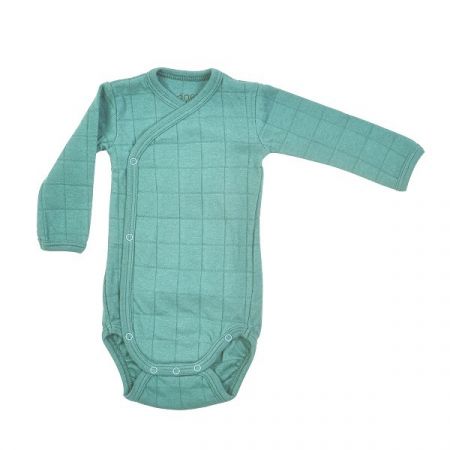 LODGER body ROMPER SOLID LONG SLEEVES Dusty Turquoise vel. 80