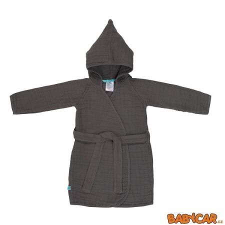 LÄSSIG župánek MUSLIN BATHROBE Anthracite DOPRODEJ!