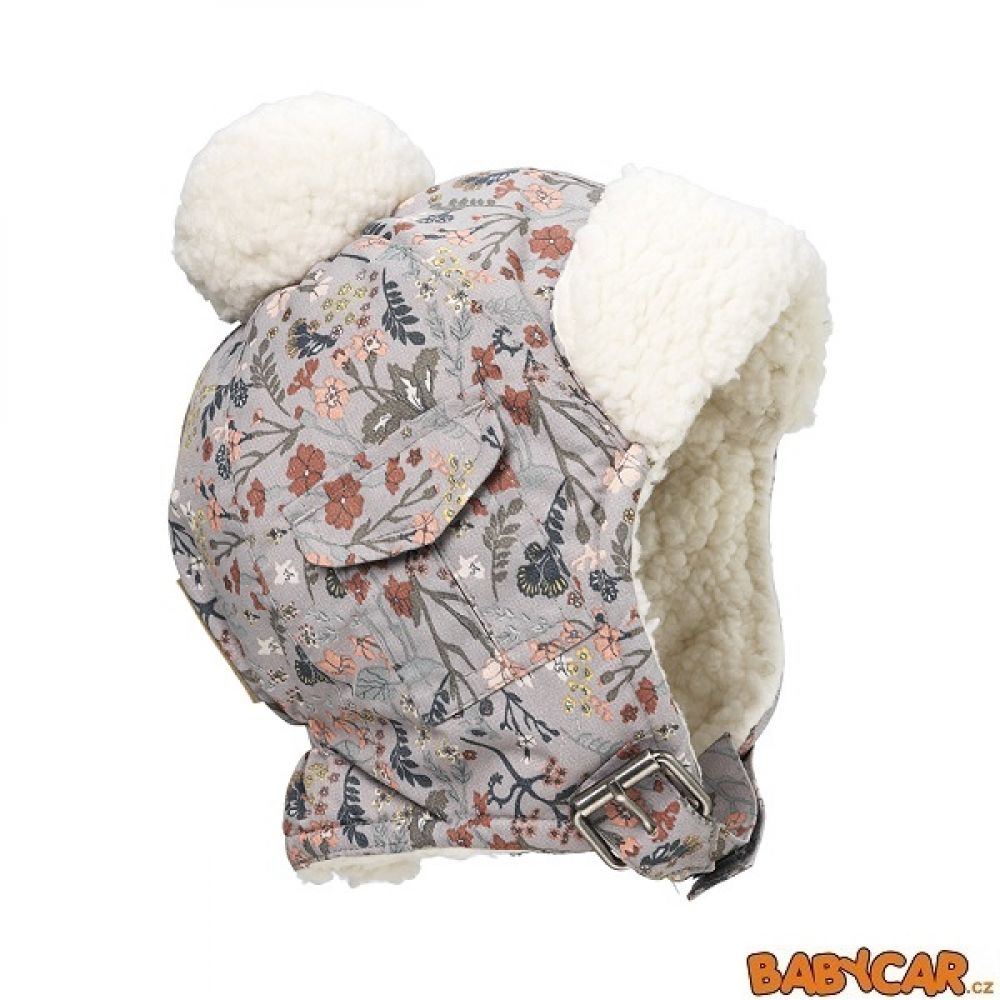 ELODIE DETAILS zimní čepice ušanka CAP Vintage Flower 0-6měsíců DOPRODEJ!