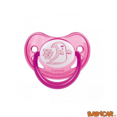 CANPOL BABIES silikonový dudlík anatomický NIGHT DREAMS 0-6m 1ks Růžová