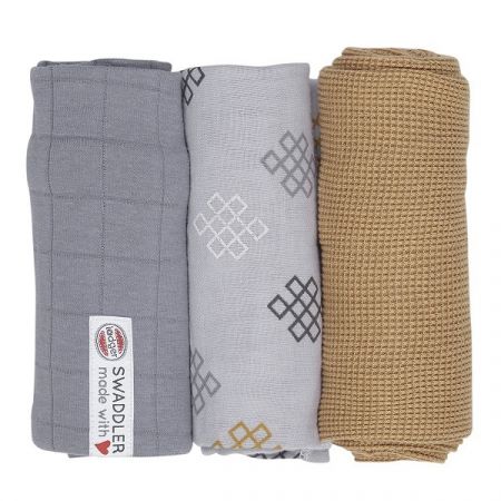 Lodger Swaddler Empire Knot 70 x 70 cm Donkey 3 ks