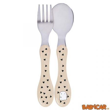 LÄSSIG dětský příbor CUTLERY STAINLESS STEEL Little Spookies Peach