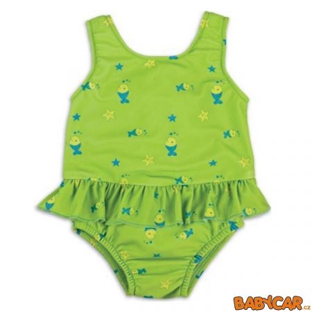 BAMBINO MIO dívčí plavky NAPPY SWIMSUIT XL 12-15kg Lime Fish