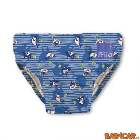 BAMBINO MIO koupací kalhotky SWIM NAPPY M 7-9kg Blue Shark DOPRODEJ!