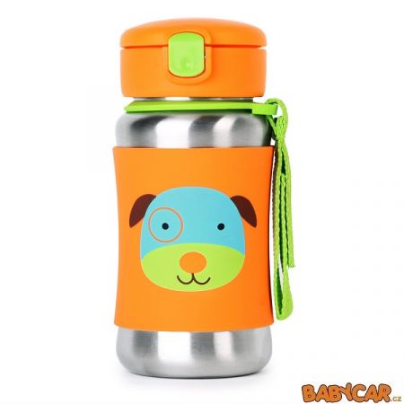 Skip Hop Zoo Láhev na vodu nerezová - Pejsek 350 ml