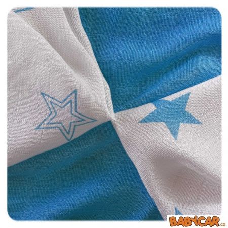 KIKKO bambusové ubrousky XKKO®BMB 30x30cm 9ks Cyan Stars Mix