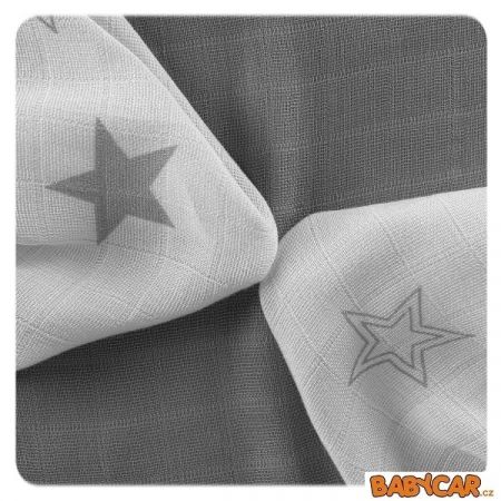 KIKKO bambusové ubrousky XKKO®BMB 30x30cm 9ks Silver Stars Mix