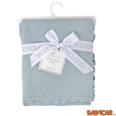 SILVERCLOUD pletená deka 70x90cm BABY BOUTIQUE Modrá