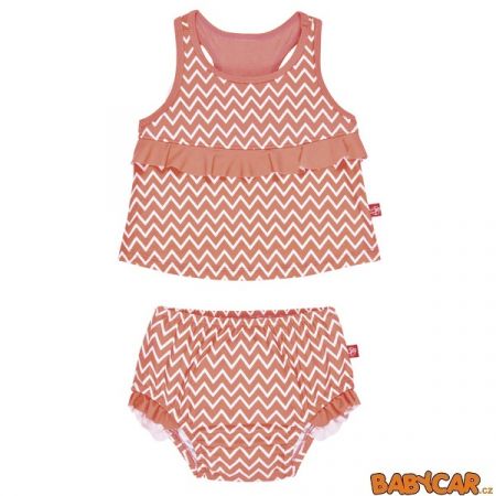 LÄSSIG plavky TANKINI GIRLS Zigzag Peach M DOPRODEJ!