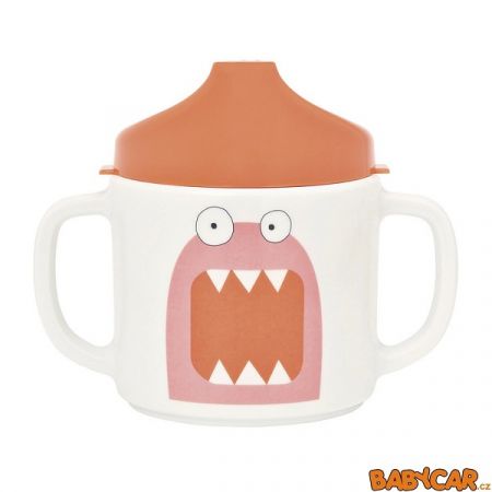 LÄSSIG dětský hrneček CUP WITH SILICONE Little Monsters Mad Mabel