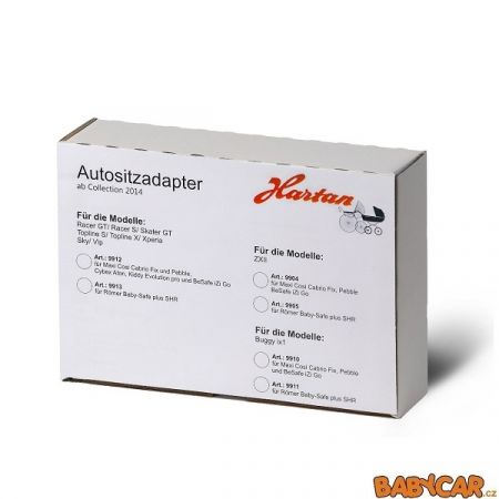 HARTAN adaptér na TOPLINE, RACER, VIP, SKY, XPERIA, SKATER GT pro BRITAX RÖMER