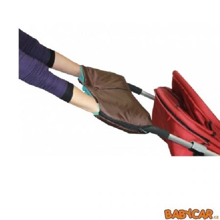 EMITEX rukávník ke kočárku DUO 2v1 Hnědá/Aqua DOPRODEJ!
