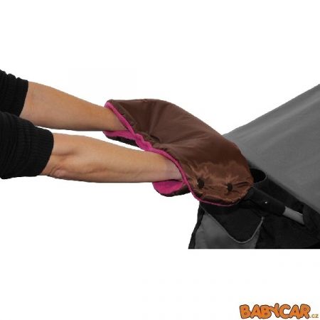 EMITEX rukávník ke kočárku Hnědá/Fuchsia DOPRODEJ!