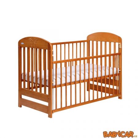 PUPPOLINA dřevěná postýlka NELLA pevné boky Buk