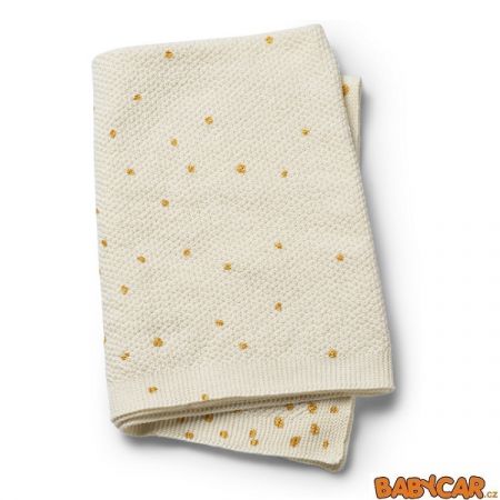 ELODIE DETAILS pletená deka MOSS-KNITTED BLANKET Gold Shimmer DOPRODEJ!