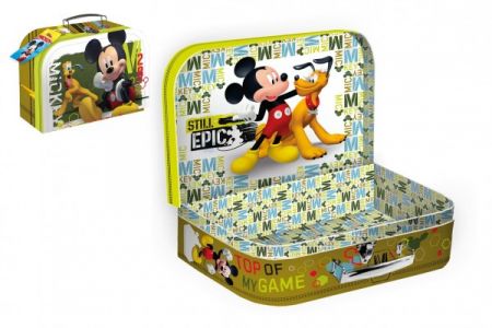 Teddies Kufřík/Kufr školní papírový Disney Mickey 25x18x9cm ve fólii