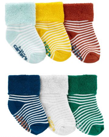 CARTERS CARTER'S Ponožky Terry chlapec 6ks 12-24m