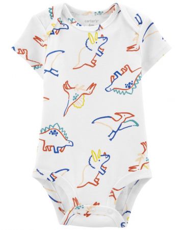 CARTERS CARTER'S Body krátký rukáv Ivory Dino chlapec 24m