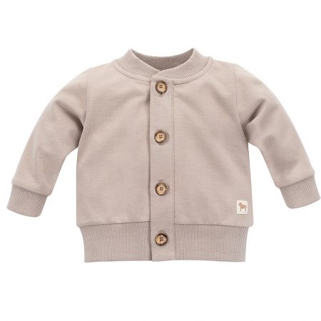 PINOKIO PINOKIO Mikina s knoflíčky Wooden Pony z organické bavlny beige vel. 86