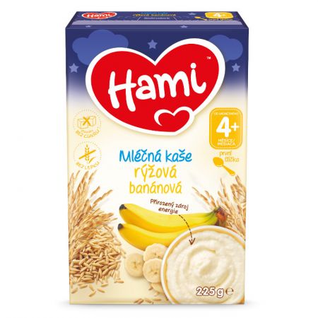 HAMI HAMI Mléčná kaše rýžová banánová na dobrou noc 225 g