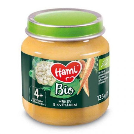 HAMI HAMI BIO Zeleninový příkrm Mrkev s květákem 125 g, 4+