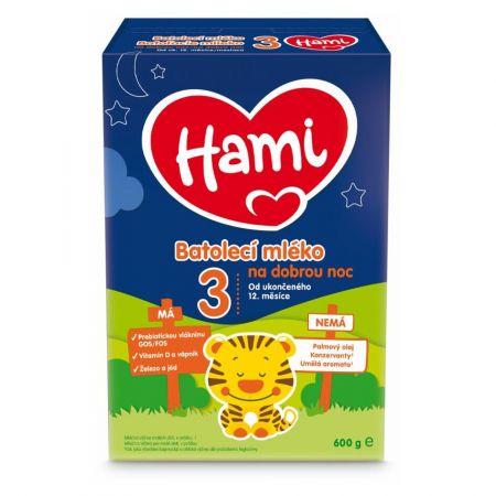 HAMI HAMI 3 Mléko Na dobrou noc batolecí 600 g