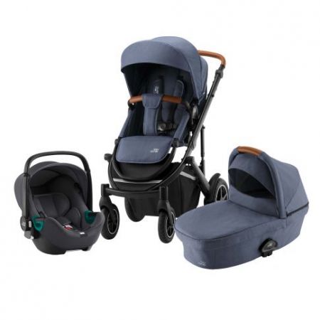 BRITAX  RÖMER   Set kočárek Smile III + hluboká korba + autosedačka Baby Safe iSense 2022  Frost Grey/Black