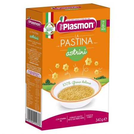 PLASMON PLASMON Těstoviny pšeničné Astrini hvězdičky 340 g, 6m+