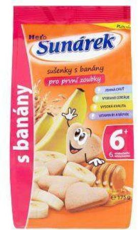 SUNAR SUNAR Sušenky s banány 175 g