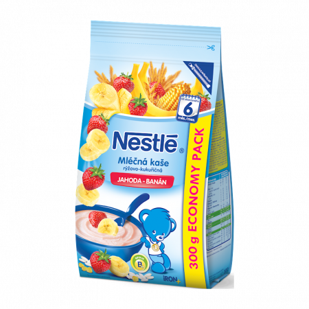 NESTLE NESTLÉ Kaše mléčná jahoda-banán 300 g