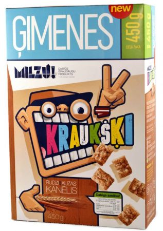 MILZU! MILZU! Obdélníčky cereální se skořicí 450 g