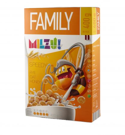 MILZU! MILZU! Kuličky cereální s medem 400 g