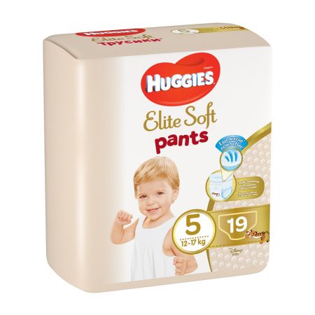 HUGGIES HUGGIES Elite Soft Pants Kalhotky plenkové jednorázové 5 (12-17 kg) 19 ks