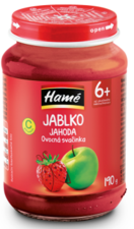 HAMÉ HAMÉ Příkrm ovocný Jahoda 190 g, 6m+