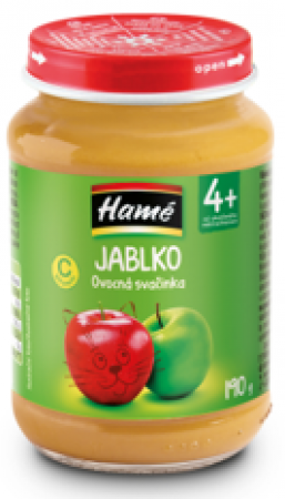 HAMÉ HAMÉ Příkrm ovocný Jablko 190 g, 4m+