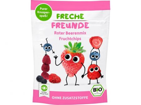 FRECHEFREUN FRECHE FREUNDE BIO Chipsy ovocné Jahody, borůvky, maliny 12 m, 10g