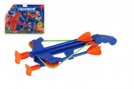 Teddies Kuše mini 24cm se šípy na přísavky 3ks plast 2 barvy v blistru 30x23x6cm