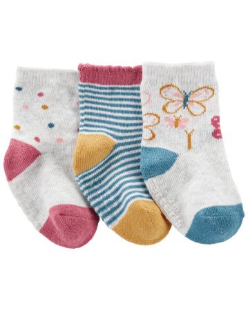 CARTERS CARTER'S Ponožky Butterfly dívka 3ks 12-24m