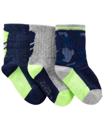 CARTERS CARTER'S Ponožky Athletic chlapec 3ks 12-24m