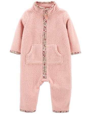 CARTERS CARTER'S Overal bez nožiček přechodný Pink Floral dívka NB /vel.56