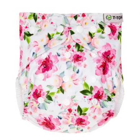 TTOMI T-TOMI Plena kalhotková AIO - přebalovací set patentky, roses