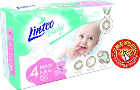 LINTEOBABY LINTEO BABY Premium Pleny jednorázové 4 MAXI (8-15 kg) 50 ks